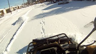 ATV Snow Plow City Sidewalk [upl. by Saltzman]