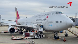 4K Asiana Airlines Boeing 74748E HL7428 Tokyo Narita to Seoul Incheon OZ101 [upl. by Nonnad405]