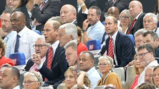 Prince William visibly animated as Wales play Fiji in Rugby World Cup [upl. by Nimesay]