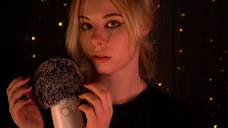 ASMR  Close Up Whispering amp Soft Spoken  Slow Fluffy Mic Scratching [upl. by Hearsh]