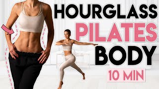 HOURGLASS PILATES BODY 🔥 Full Body Fat Burn  10 min Workout [upl. by Seaden]