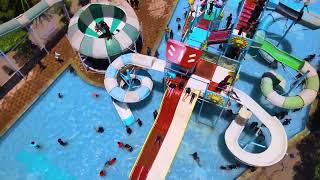 Poolside Paradise Captivating Water Park Stock Footage  4k  No Copyright Video  WP6 [upl. by Bastien]