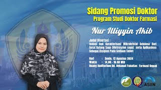 Sidang Promosi Doktor Farmasi Unpad Nur Illiyyin Akib [upl. by Notlad]