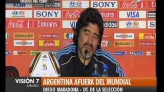 Visión Siete Maradona después de la derrota frente a Alemania [upl. by Zehe457]