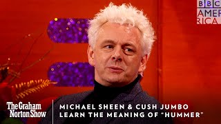 Michael Sheen amp Cush Jumbo Learn the NSFW Meaning of “Hummer” On Set 😳 Graham Norton  BBC America [upl. by Oramug625]