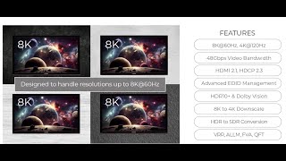 How To Set Up Multiple Displays In Windows 11 Using The Orei 8K HDM Splitter [upl. by Ayatnahs]