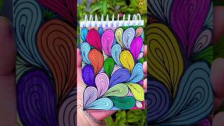 Doodle Art 💜🩷💜 shorts doodle asmr satisfying colormixing [upl. by Aay]