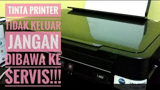 Cara mengatasi printer Epson L360 tidak keluar tinta warna yang habis [upl. by Hulen231]