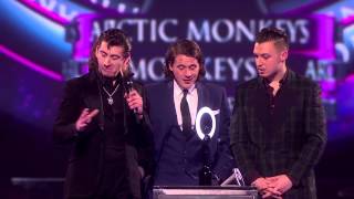 Arctic Monkeys win MasterCard Album of the Year  BRITs Acceptance Speeches [upl. by Eirehs120]