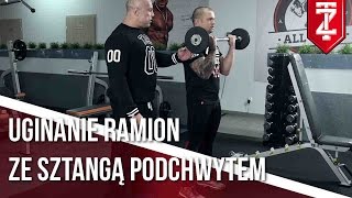 BICEPS ĆWICZENIA  Uginanie ramion ze sztangą podchwytemPodstawy dla początkującychM Karmowski [upl. by Edmunda]