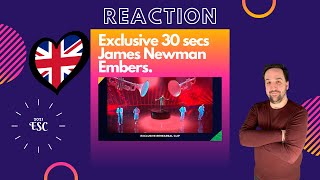 REACTION JAMES NEWMAN  EMBERS Exclusive Rehearsal Clip  2nd Rehearsal [upl. by Eceryt]