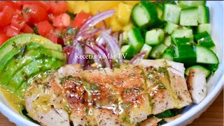 Ensalada de Pollo Riquisíma y Baja en Calorias perfecta para bajar de peso [upl. by Jeffie]