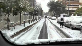 SNOW ATHENS GREECE [upl. by Themis]