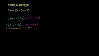 Factor expressions by grouping [upl. by Laufer]