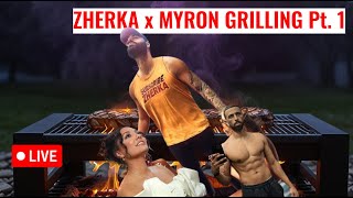 ZHERKA REACTS TO MYRON GRILLING GAINES PART 1 [upl. by Onaicul808]