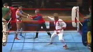 UK 1985 wrestling match Kung Fu v Rollerball Rocco plus after bout punch up [upl. by Kobe456]