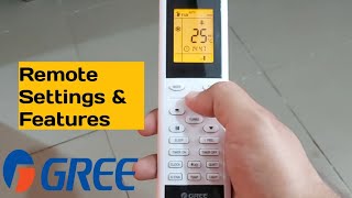 Gree Dc Inverter Ac Remote Full Settings amp Features Urdu  Hindhi [upl. by Clementis]