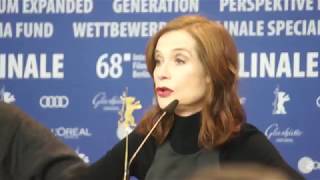 Isabelle Huppert donne son avis sur laffaire Weinstein à la Berlinale [upl. by Yessac126]