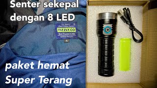 Senter SD7137 dengan 8 led super terang 200 ribuan [upl. by Yaniv]