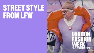 Street Style from London Fashion Week February 2023 [upl. by Ennirok]