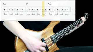 Nirvana  Come As You Are Bass Cover Play Along Tabs In Video [upl. by Droffig]