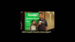 When Fun Master Mike Klein asked Akhil Anand for his favorite chess player Shorts [upl. by Nnawaj743]