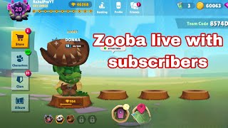 ADDING SUBSCRIBERS TO MY ZOOBA CLAN  PLAING ZOOBA LIVE  ZOOBA LIVE STREAM [upl. by Hagood]