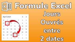 Excel  Calculer le nombre de jours ouvrés entre 2 dates  NBJOURSOUVRES et NBJOURSOUVRESINTL [upl. by Enyawal]