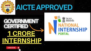 1 Crore Internship Opportunity  NATIONAL INTERNSHIP PORTAL  Government Certified 5000 Internship [upl. by Atwood582]