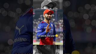 Well played Virat  Different year same story 🥺 shorts rcb loyalty cricket viral trending [upl. by Otho]