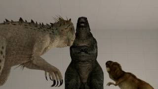 SFM TRex Indominus Rex and Godzilla 2014 [upl. by Abra]