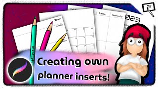 How to make own planner inserts using procreate [upl. by Drawde]