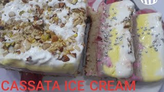 Cassata Ice Cream Recipe  Cassata Ice Cream Cake Recipe [upl. by Ryon359]