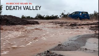 Death Valley FLASH FLOOD Tropical Storm Hilary Evacuation Grotto Wash Mesquite Dunes amp Yosemite [upl. by Nirehtac]