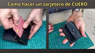 CÓMO SE HACE  un TARJETERO de CUERO TUTORIAL paso a paso tutorial diy [upl. by Lundberg]