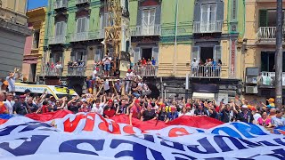 Nola 2023 Giglio del Fabbro LInsuperabile entra in piazza Duomo [upl. by Nnayllek521]