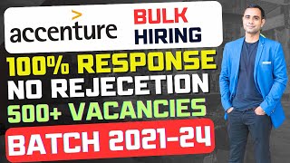 🔥Accenture Bulk Hiring 2024  100 Response amp no Rejection Message  Any Graduate🔥 [upl. by Neleh]