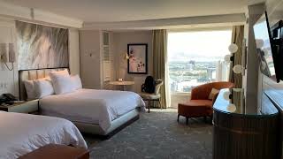 Bellagio Las Vegas Newly Renovated quotFountain View Two Queenquot Room Tour [upl. by Aihsatan]