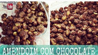 AMENDOIM CARAMELIZADO COM CHOCOLATE E LEITE EM PÓ FÁCIL [upl. by Amalbena]