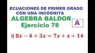 Resolver ecuaciones de primer grado i 8x  4  3x  7x  x  14 [upl. by Eannyl903]