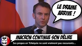 quotCest NOTRE GUERRE quot déclare Macron à propos de lUkraine lors de son voyage en Tchéquie [upl. by Namzzaj]