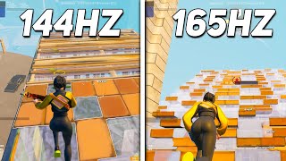 144hz vs 165hz Fortnite [upl. by Boatwright]