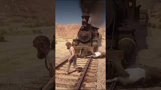 RDR 2 Nobody is Safe from Train rdr2 shorts [upl. by Eelsnia]