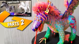 Alebrije Tramposo PARTE 2  Como pintar un alebrije fácil y rápido [upl. by Ikceb]