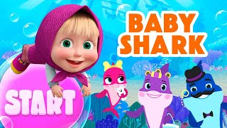 🦈 BABY SHARK Masha and the Bear OFFICIAL 🌊 NEW SONG 🩵 Songs for kids [upl. by Ateiluj]