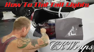 How to tint tail lights Tinting tail lights with air release vinyl By ckwraps [upl. by Koorb]