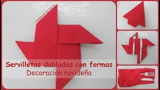 4 formas con servilletas  Fácil  Papel y tela  CelebracionesDecoración [upl. by Ashlie]