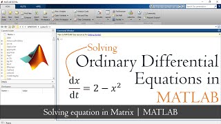 how to solve differential equations in matlab  MATLAB TUTORIAL  Ordinary Differential Equation [upl. by Zednanref836]