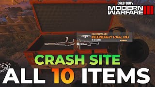 All 10 Weapons amp Items  Crash Site Open Mission Call Of Duty Modern Warfare 3 [upl. by Miche]