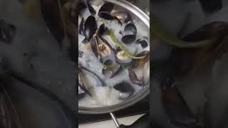 asmr cooking Mussels Raddish Soup so fresh taste good for health shortsvideo [upl. by Athiste]